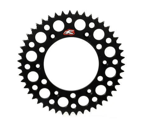 Renthal 02-22 Suzuki RM 85/ 93-18 Yamaha YZ80/YZ 85 Rear Grooved Sprocket - Black 428-47P Teeth - Drivetrain