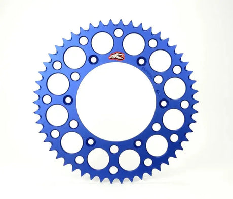 Renthal 02-22 Suzuki RM 85/ 93-18 Yamaha YZ80/YZ 85 Rear Grooved Sprocket - Blue 428-47P Teeth - Drivetrain