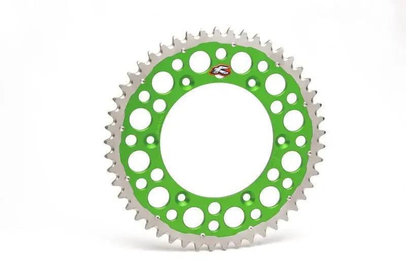 Renthal 04-23 Kawasaki KX 125/ 2-Stroke/ X/ XC/ KX450XCRear Twinring - Green 520-51P Teeth - Drivetrain