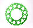 Renthal 04-23 Kawasaki KX 125/ 2T/ X/ XC/ KX450XC Rear Grooved Sprocket - Green 520-51P Teeth - Drivetrain