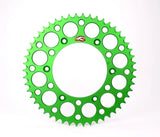Renthal 04-23 Kawasaki KX 125/ 2T/ X/ XC/ KX450XC Rear Grooved Sprocket - Green 520-51P Teeth - Drivetrain