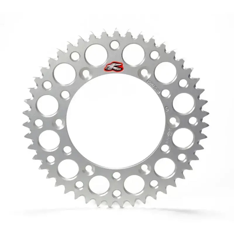 Renthal 18-23 Yamaha YX65 Rear Grooved Sprocket - Silver 420-47P Teeth - Drivetrain