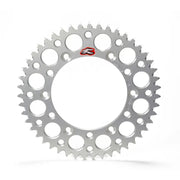 Renthal 121U-420-47GBSI Renthal 18-23 Yamaha YX65 Rear Grooved Sprocket - Silver 420-47P Teeth