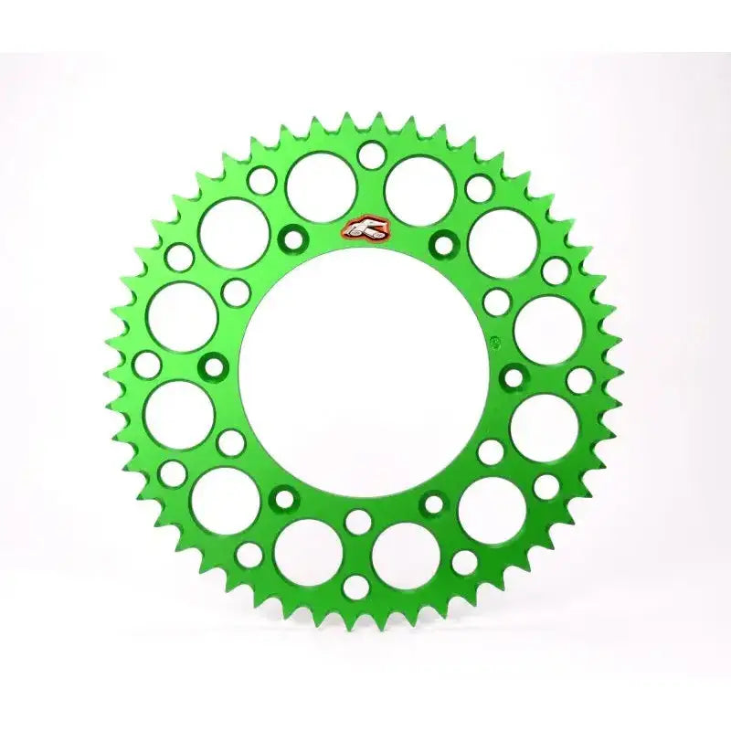 Renthal 2020 Kawasaki KX100 Rear Grooved Sprocket - Green 420-49P Teeth - Drivetrain