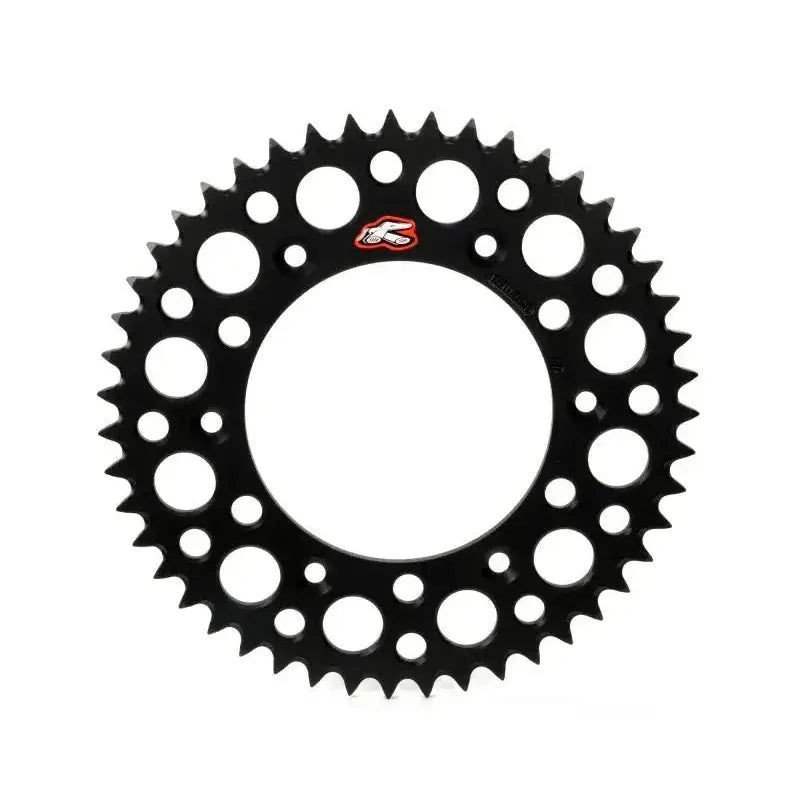 Renthal 91-22 Suzuki RM 125/250/ RMX250 RM-Z 250/450 Rear Grooved Sprocket - Black 520-50P Teeth - Drivetrain