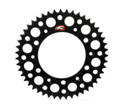 Renthal 98-24 Kawasaki KX 80/85L/85II/100/112 Rear Grooved Sprocket - Black 420-51P Teeth - Drivetrain