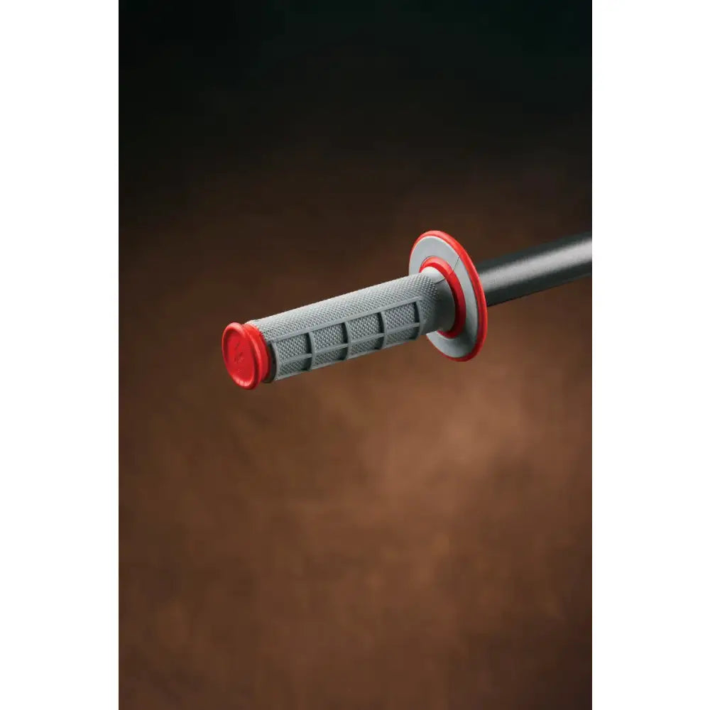 Renthal MX Dual Compound Grips 1/2 Waffle - Grey/ Red - G156