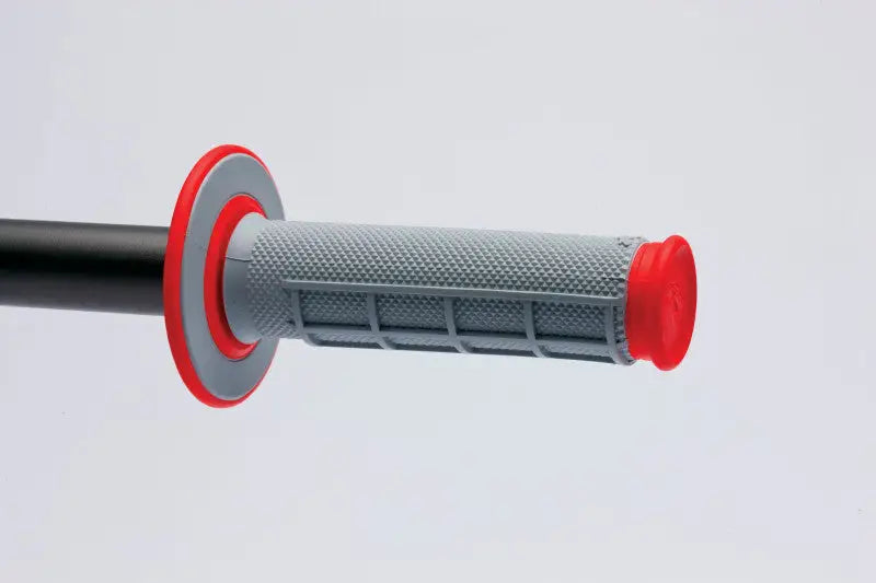 Renthal MX Dual Compound Grips 1/2 Waffle - Grey/ Red - G156