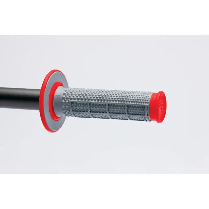 Renthal MX Dual Compound Grips Tapered 1/2 Waffle - Grey/ Red - G163