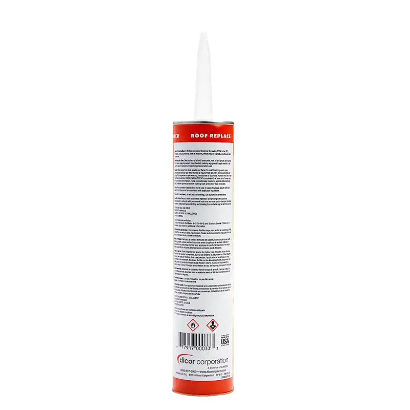 Caulk tube with nozzle for Dicor 501LSW self-leveling lap sealant in RVs