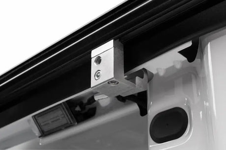 Silver metal truck bed rail clamp for Toyota Tundra CrewMax Retrax IX upgrade