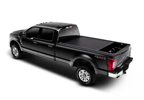 Black Ford F-Series pickup with tonneau cover for F-150 Super Crew & Super Cab