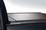 Black retractable truck bed cover for F-150 Super Crew and Super Cab models