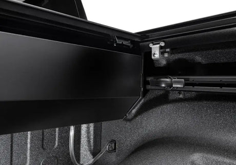 F-150 Super Crew truck bed cover with storage and drainage tube for super cab models