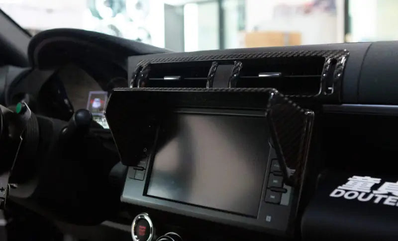 Car dashboard with screen in dry carbon for Toyota GR8 or Subaru BRZ upgrade
