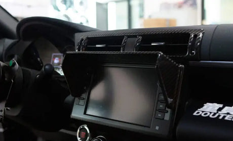 Car dashboard with screen in dry carbon for Toyota GR8 or Subaru BRZ upgrade