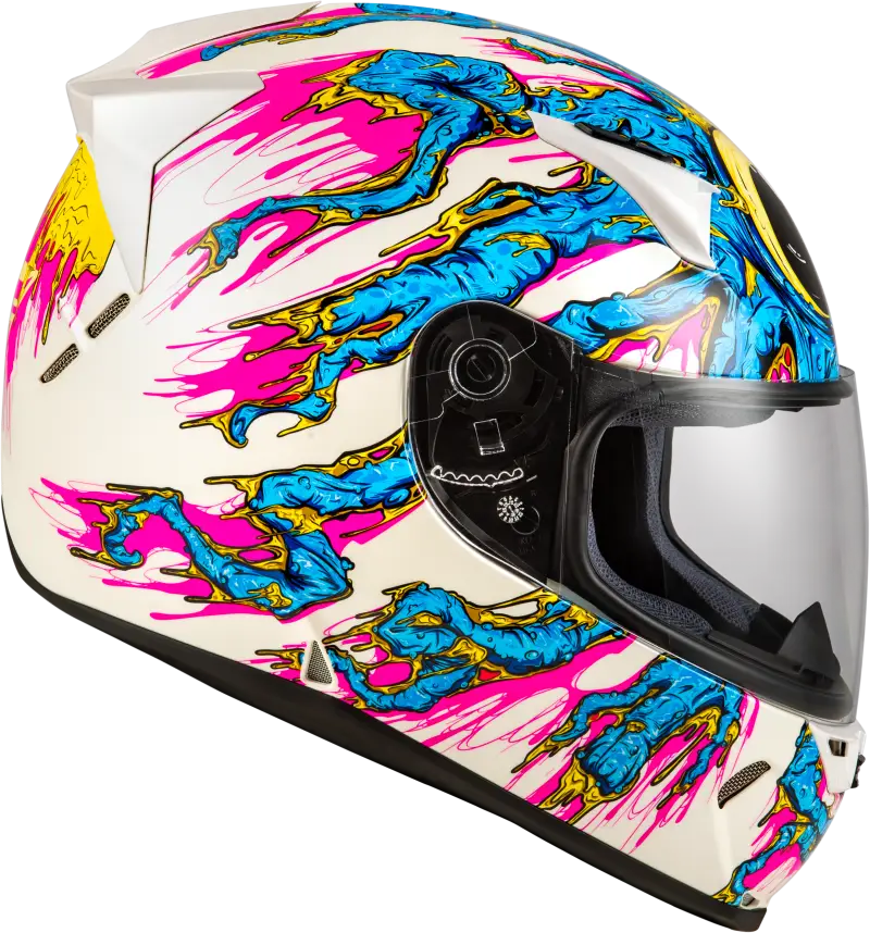 Colorful Revolt Space Creep Helmet Light Blue White Pink with durable hard coating