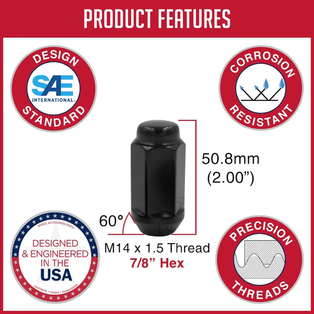 Revolution 13K648Black Lug Nut 13K648BLK