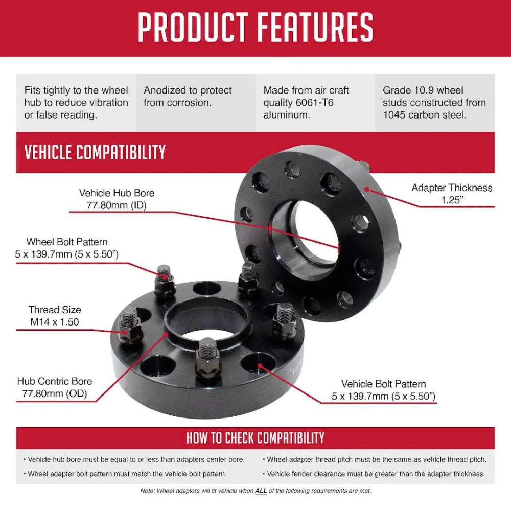 Revolution 5550-5550H-B14 Wheel Adapter