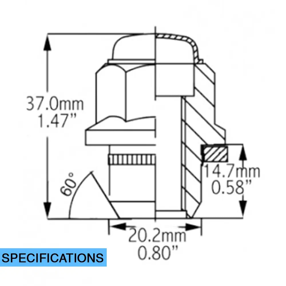 Revolution 581144Black Lug Nut 581144BLK