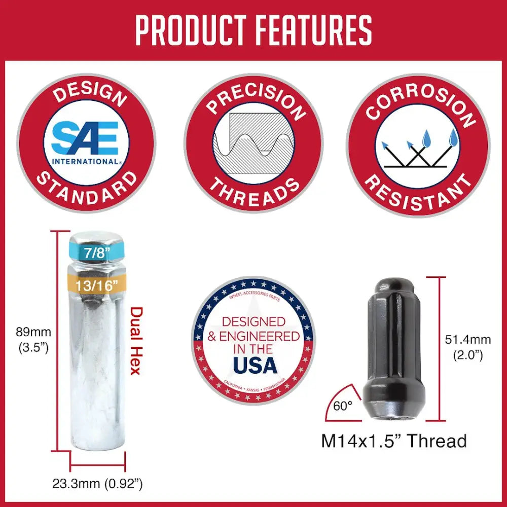 Revolution 63K848Black Lug Nut 63K848BLK