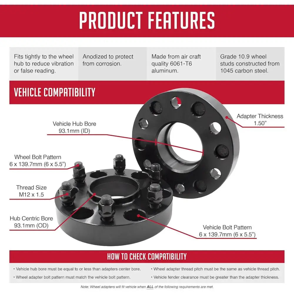 Revolution 6550-6550H-C931.2 Wheel Adapter
