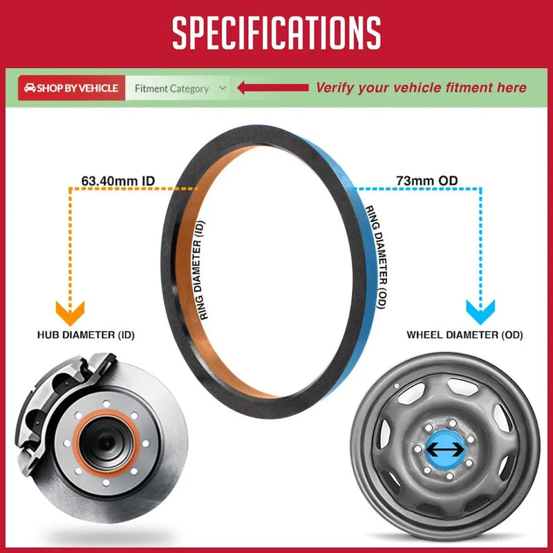 Revolution 73-6340 Wheel Hub Centric Ring