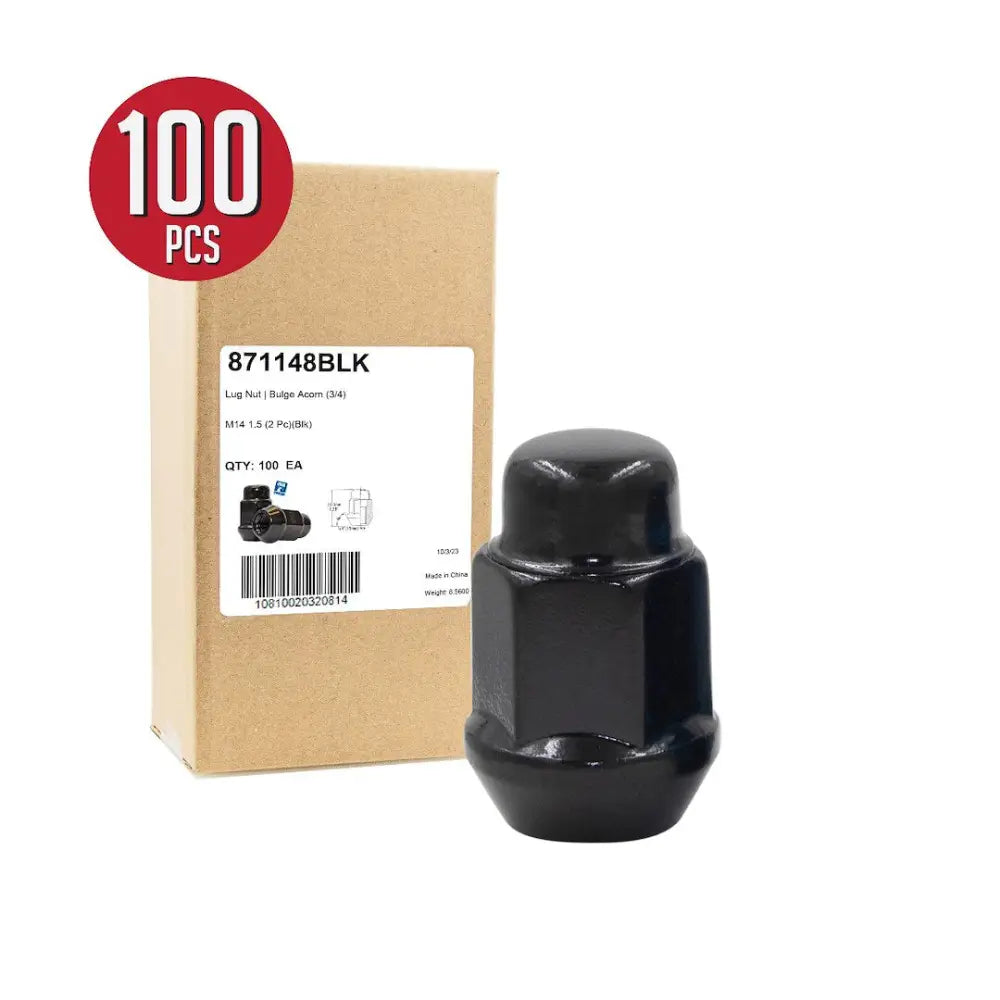 Revolution 871148Black Lug Nut - Black 871148BLK