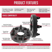 Revolution CNC Lathes And Milling Machines Wheel Adapter 5475-5475H-A703-12 - Adap-5X4.75 M20 70.30M M12
