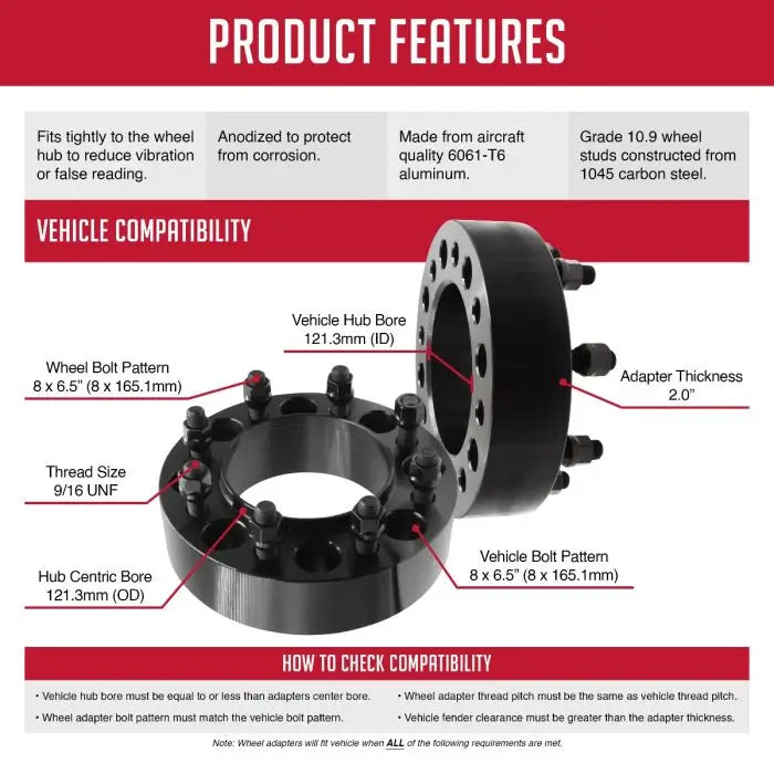 Revolution CNC Lathes And Milling Machines Wheel Adapter 8650-8650HF-E-121 - Adap-8X6.5 2.0 121.3 16