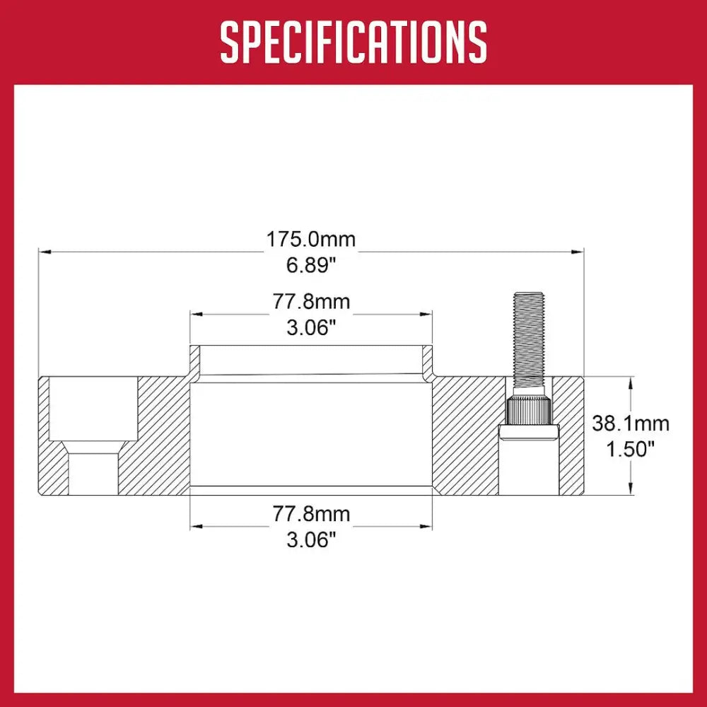 Revolution Easy To Install Wheel Adapter 6550-6550H-C125 - 6X5.5 1.5 77.8M M12 1.25