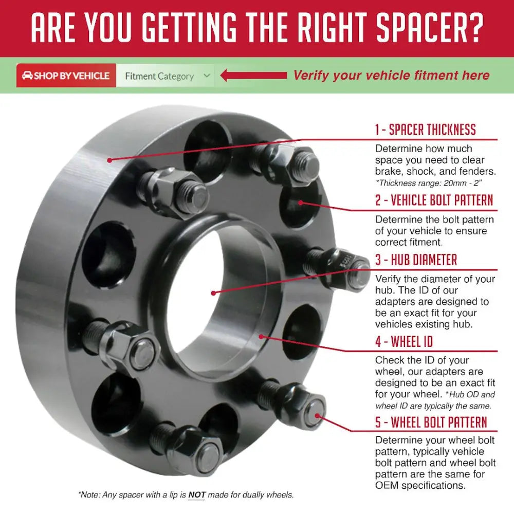 Revolution Easy To Install Wheel Adapter 6550-6550H-C125 - 6X5.5 1.5 77.8M M12 1.25