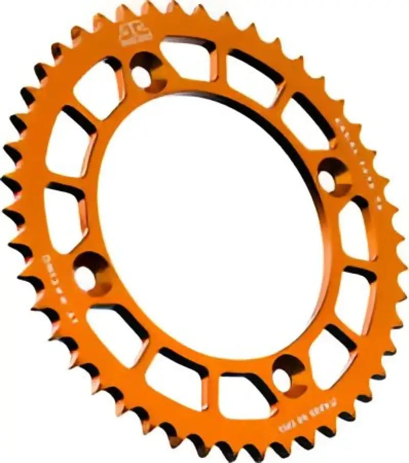 Orange anodized aluminum rear sprocket for RFE-1204-49-BLK Supersprox motorcycle bike