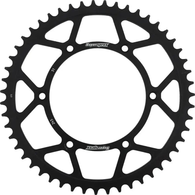 SUPERSPROX RFE-245-51-BLK Rear Sprocket Steel 51t 520 Blk Yam