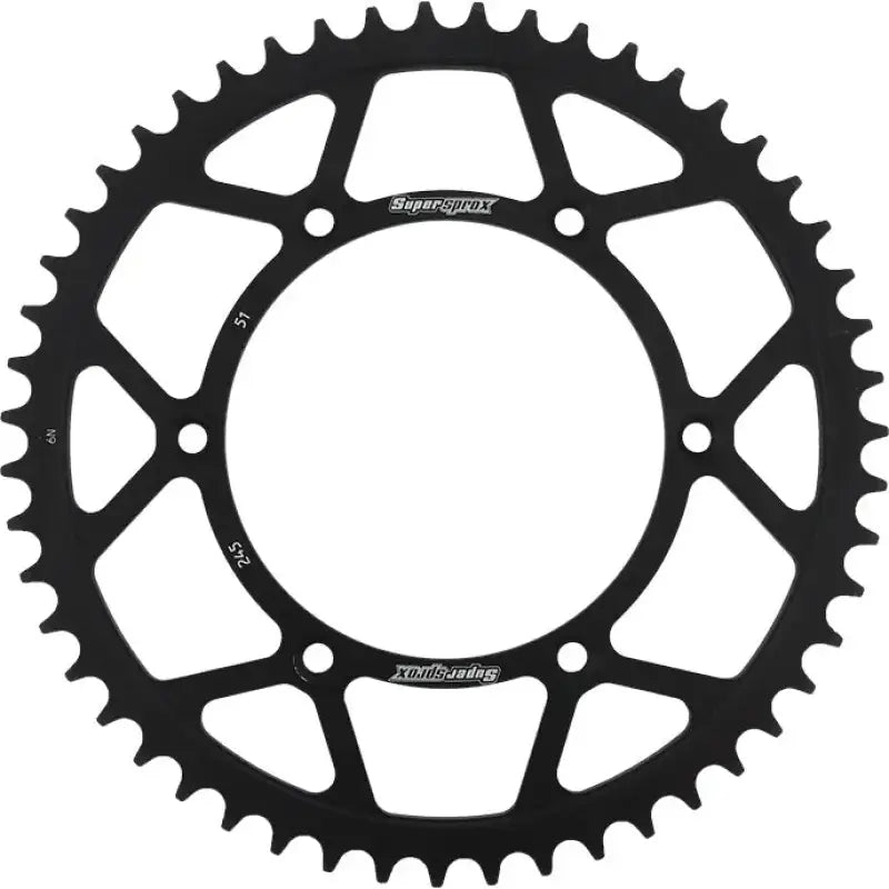 SUPERSPROX RFE-245-51-BLK Rear Sprocket Steel 51t 520 Blk Yam
