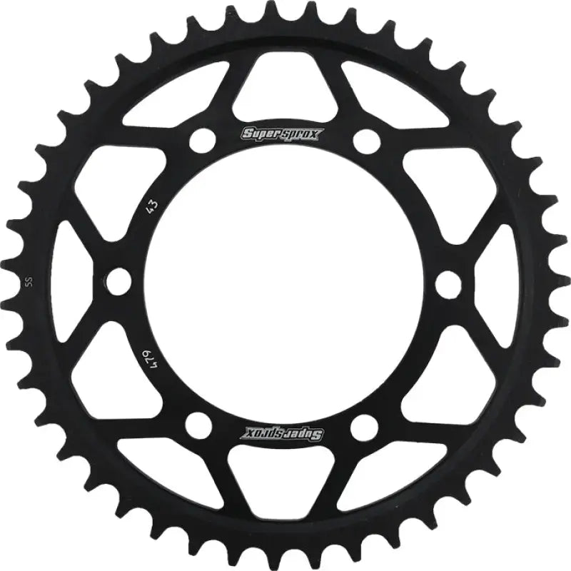 SUPERSPROX RFE-479-43-BLK Rear Sprocket Steel 43t 530 Blk Yam