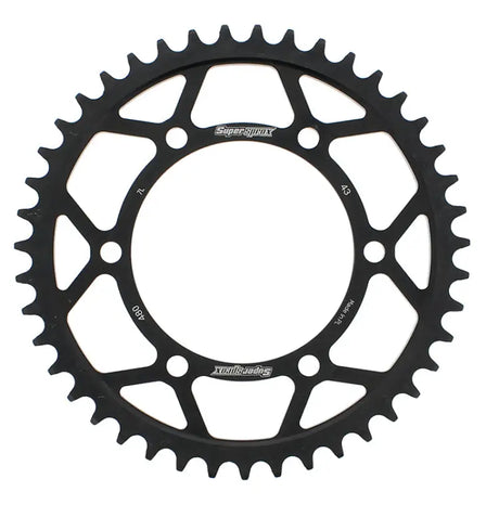 SUPERSPROX RFE-480-43-BLK Rear Sprocket Steel 43t 525 Blk Suz/Yam