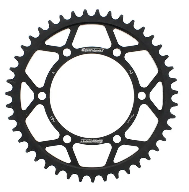 SUPERSPROX RFE-480-43-BLK Rear Sprocket Steel 43t 525 Blk Suz/Yam