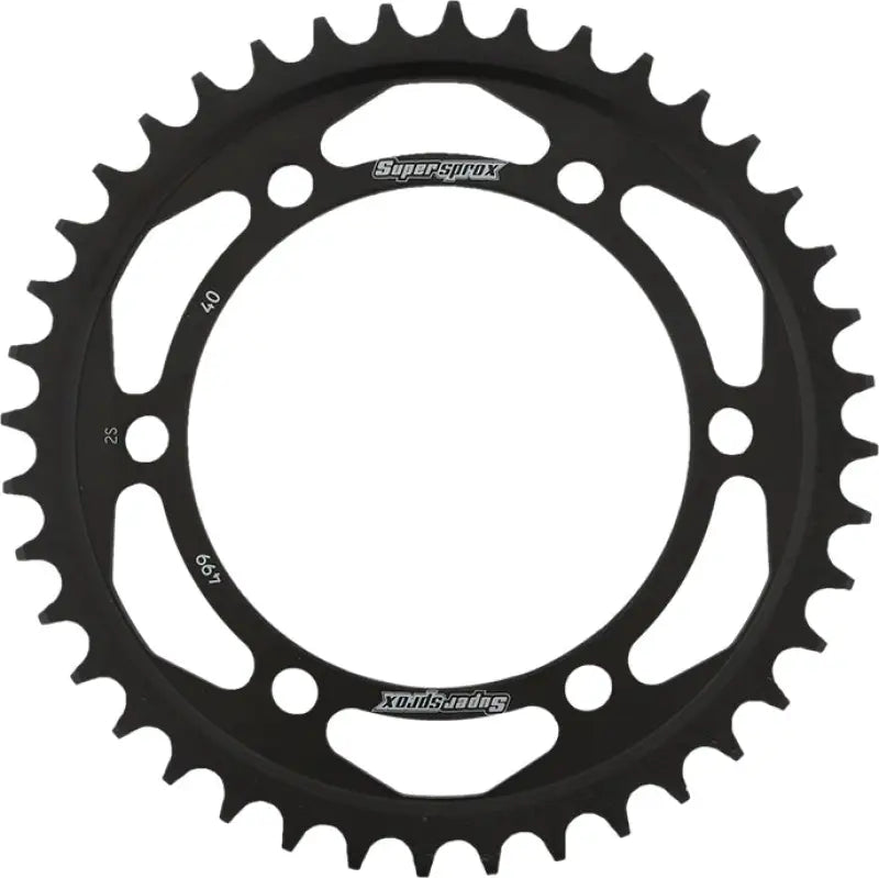 SUPERSPROX RFE-499-40-BLK Rear Sprocket Steel 40t 530 Blk Kaw/Suz