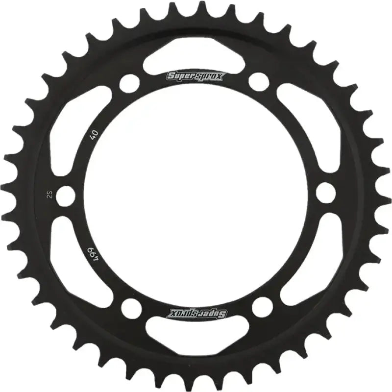 SUPERSPROX RFE-499-40-BLK Rear Sprocket Steel 40t 530 Blk Kaw/Suz