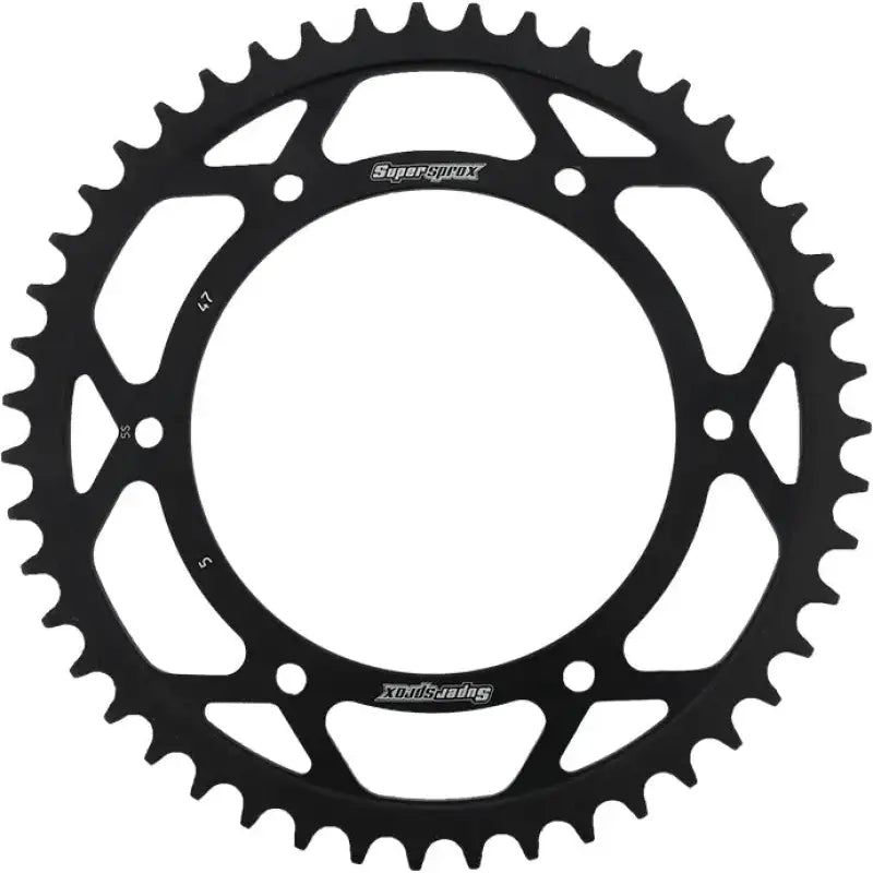 SUPERSPROX RFE-5-47-BLK Rear Sprocket Steel 47t 520 Blk Apr/Bmw