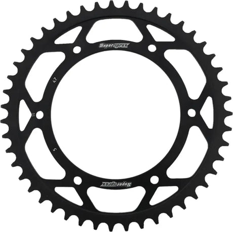 SUPERSPROX RFE-5-47-BLK Rear Sprocket Steel 47t 520 Blk Apr/Bmw