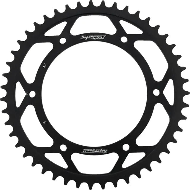 SUPERSPROX RFE-5-47-BLK Rear Sprocket Steel 47t 520 Blk Apr/Bmw