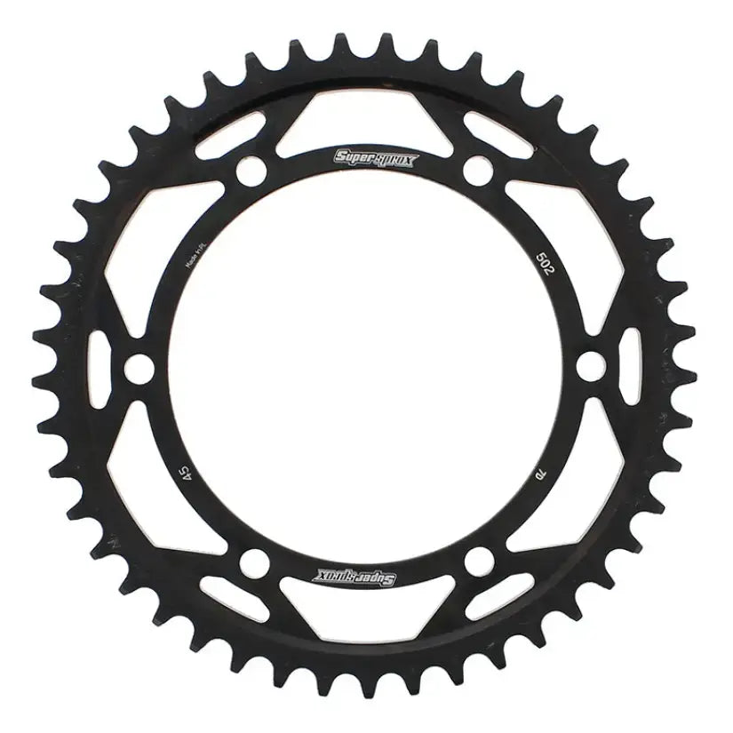 Black RFE-502-45-BLK rear sprocket with 45 teeth for Kawasaki motorcycles