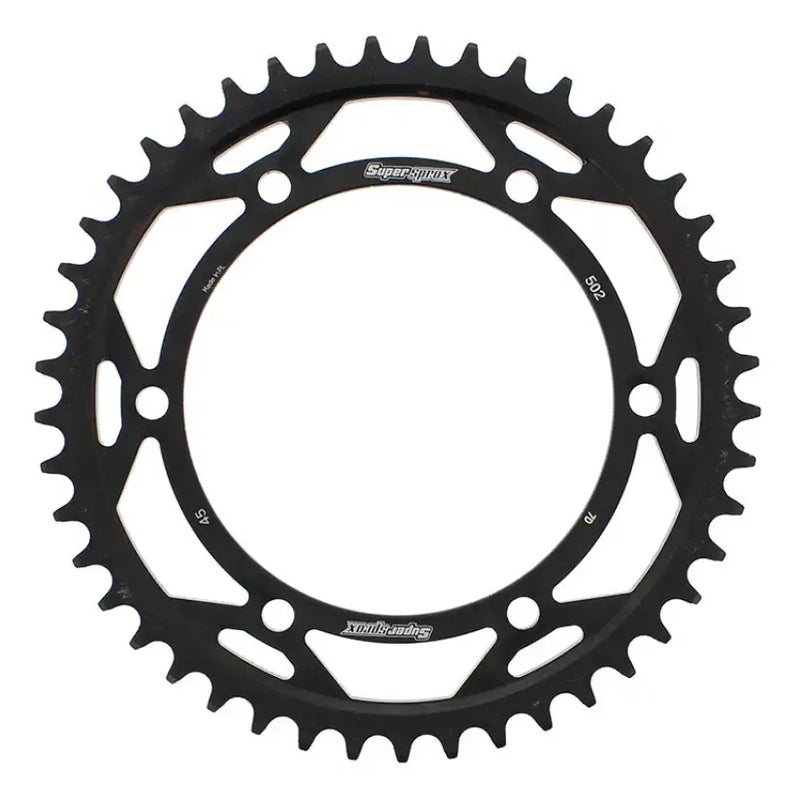 Black RFE-502-45-BLK rear sprocket with 45 teeth for Kawasaki motorcycles