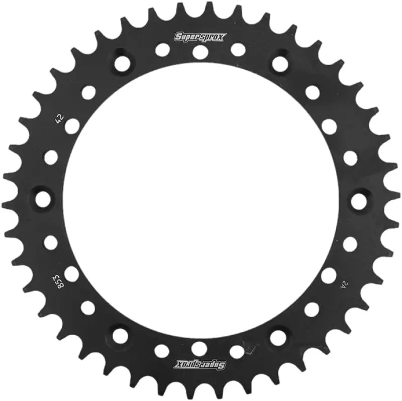 SUPERSPROX RFE-853-42-BLK Rear Sprocket Steel 42t 520 Blk Yam