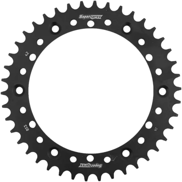 SUPERSPROX RFE-853-42-BLK Rear Sprocket Steel 42t 520 Blk Yam
