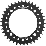 Black steel rear sprocket with 48 teeth for Yamaha RFE-857-38-BLK motorcycle