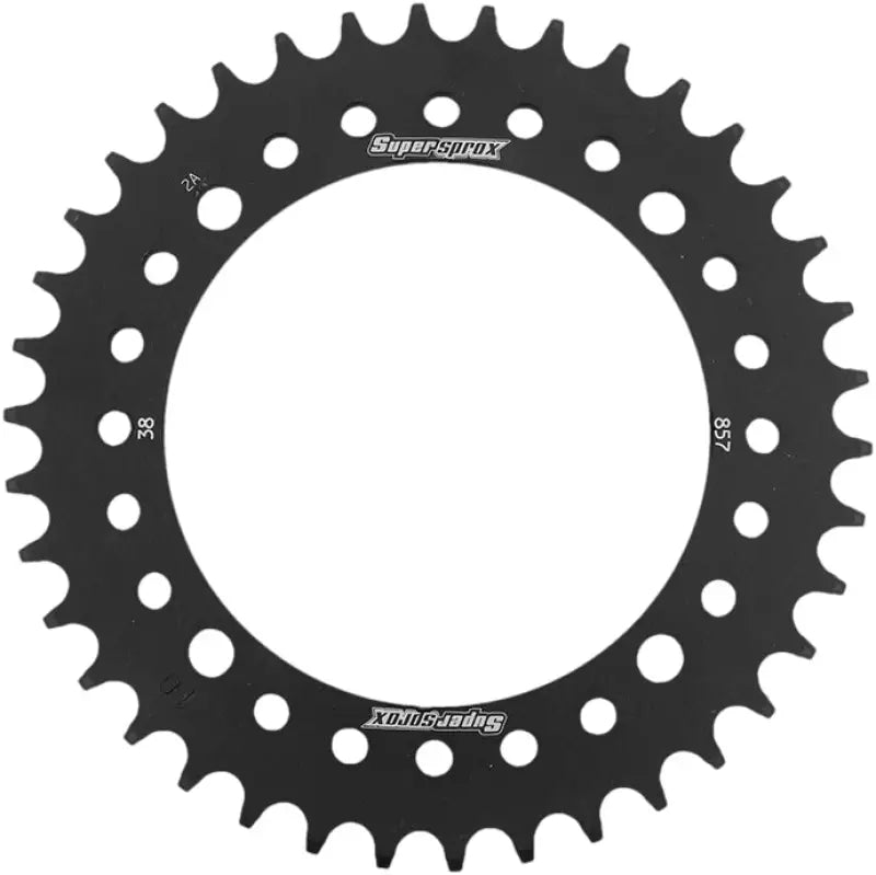 Black steel rear sprocket with 48 teeth for Yamaha RFE-857-38-BLK motorcycle