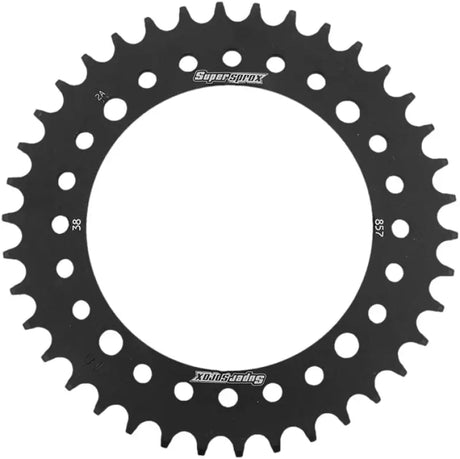 Black steel rear sprocket with 48 teeth for Yamaha RFE-857-38-BLK motorcycle